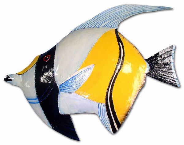 metal baby blue angel fish wall art  ph 2301     47 69   tropical fish
